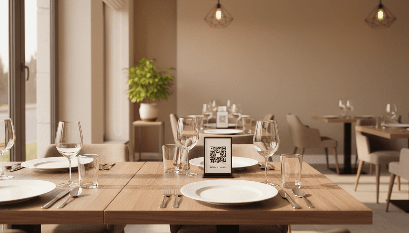 Table service restaurant interior